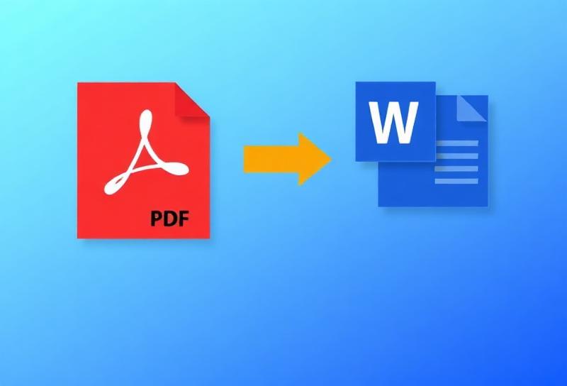 PDF and Word document format conversion illustration